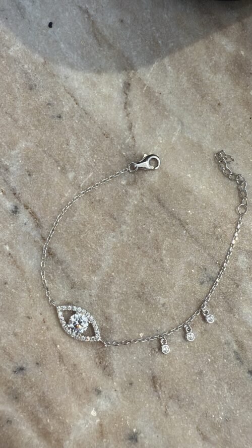 Alternative view of צמיד עין זרקון כסוף