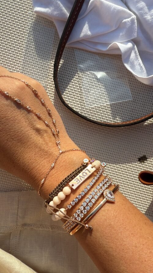 Alternative view of צמיד קשיח טיפה שקופה