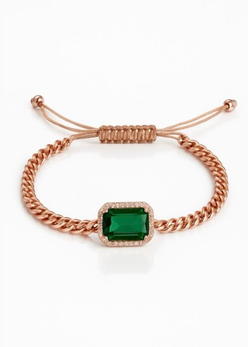 צמיד גורמט בשילוב אבן אמרלד