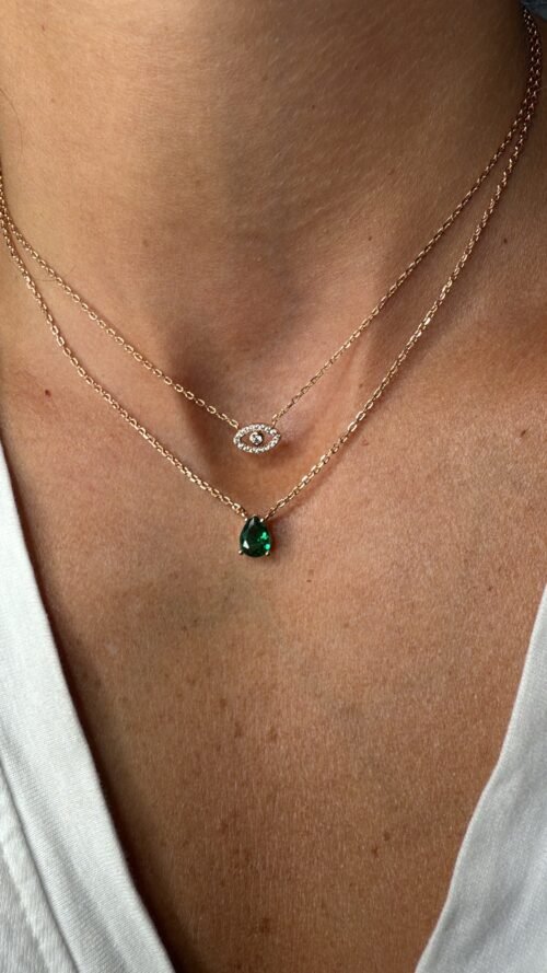 Alternative view of שרשרת עין קטנה חלולה