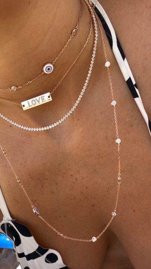 Alternative view of שרשרת טניס קולר קלאסי