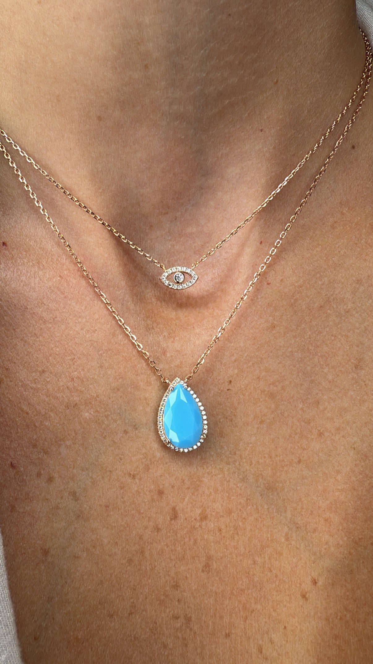 שרשרת עין קטנה חלולה – תמונה 3