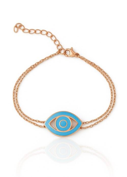 צמיד עין אמייל תכלת