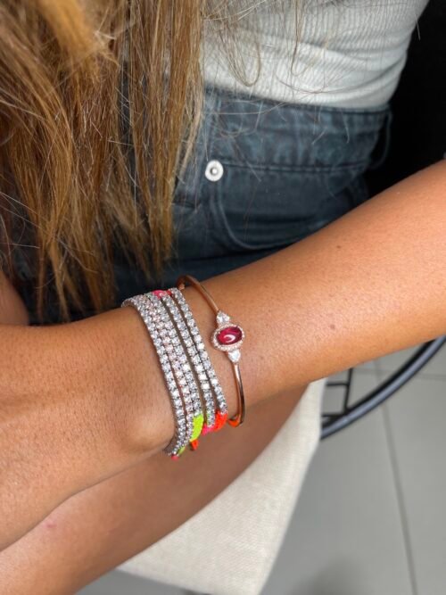 Alternative view of צמיד קשיח עם עין אבן חן רובי