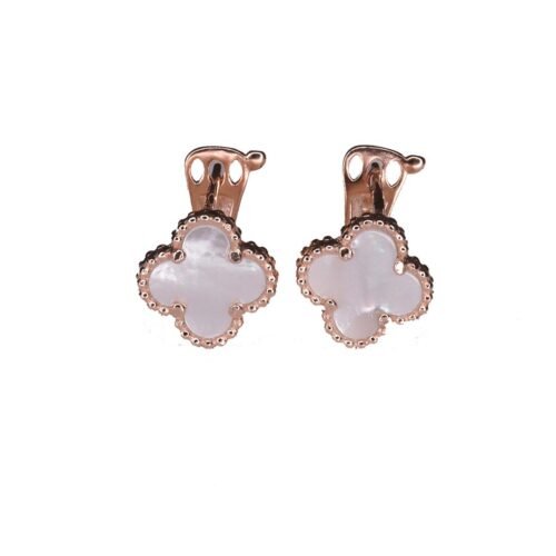 עגילי תלתן קטן פנינה