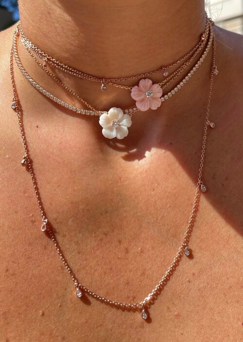 שרשרת טיפאני טיפות ארוכה