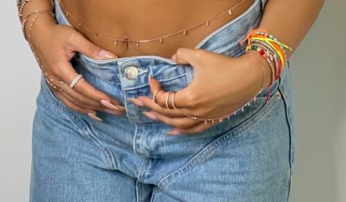 Alternative view of שרשרת מותניים טיפות נופלות