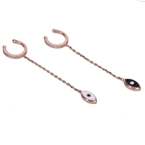 Alternative view of עגיל חישוק הליקס בודד עם עין נופלת