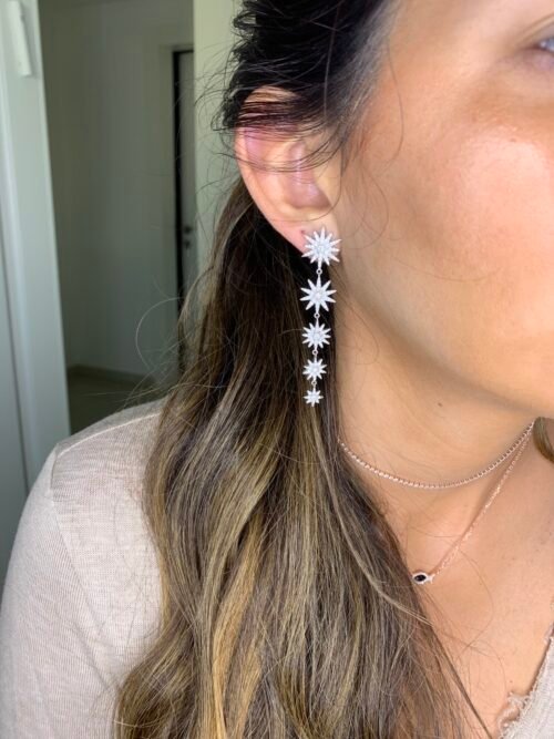 Alternative view of עגילי 5 כוכבים זיקוקים נופלים