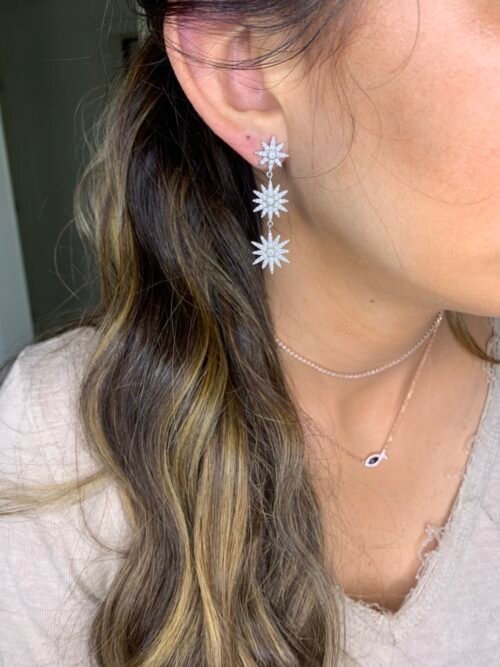 Alternative view of עגילי כוכבים זיקוקים נופלים