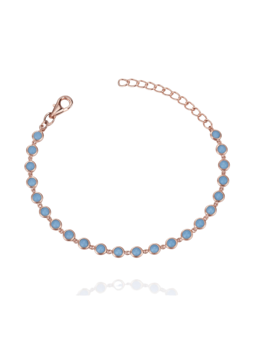 צמיד זרקונים טורקיז