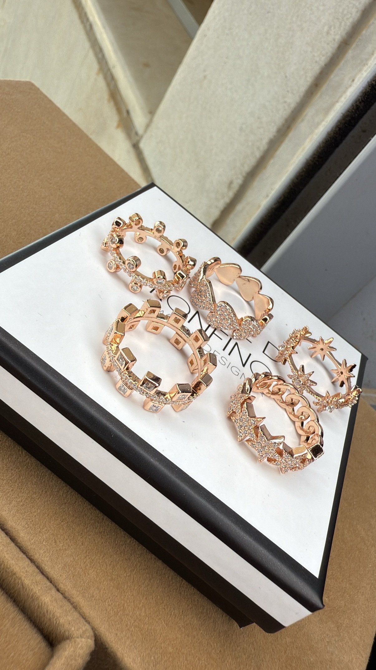 טבעת פס עם ריבועים – תמונה 3