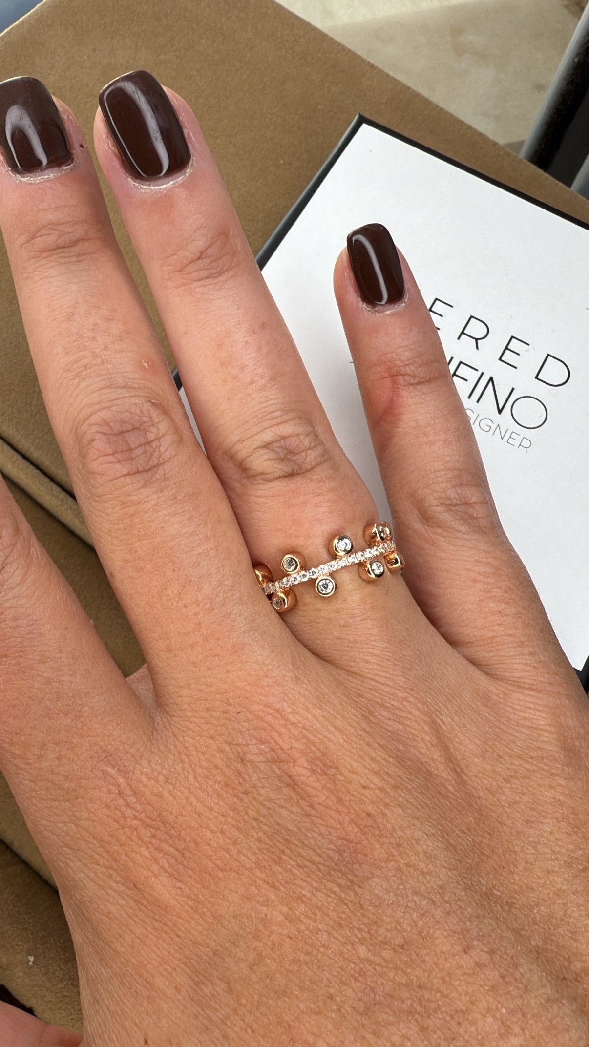 טבעת פס עם ריבועים – תמונה 2