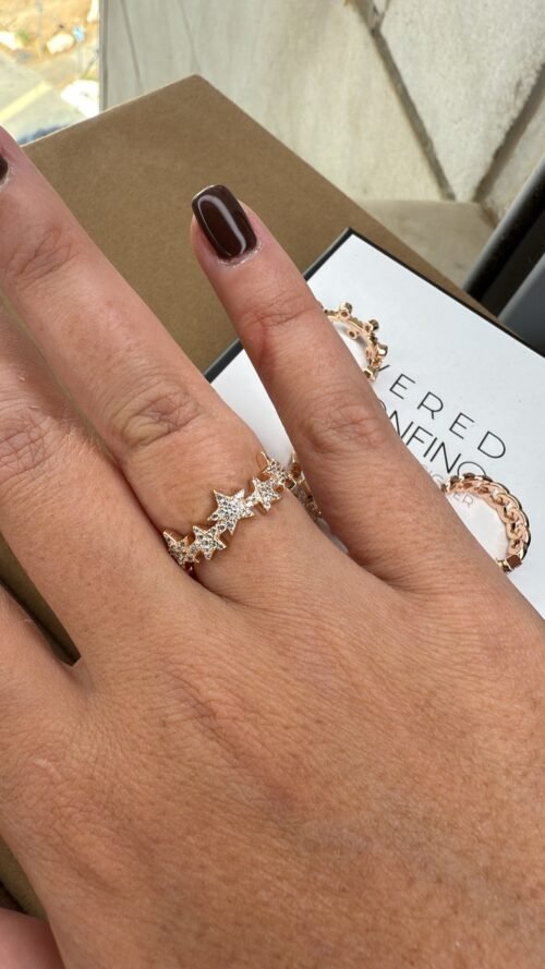 Alternative view of טבעת כוכבים משובצים