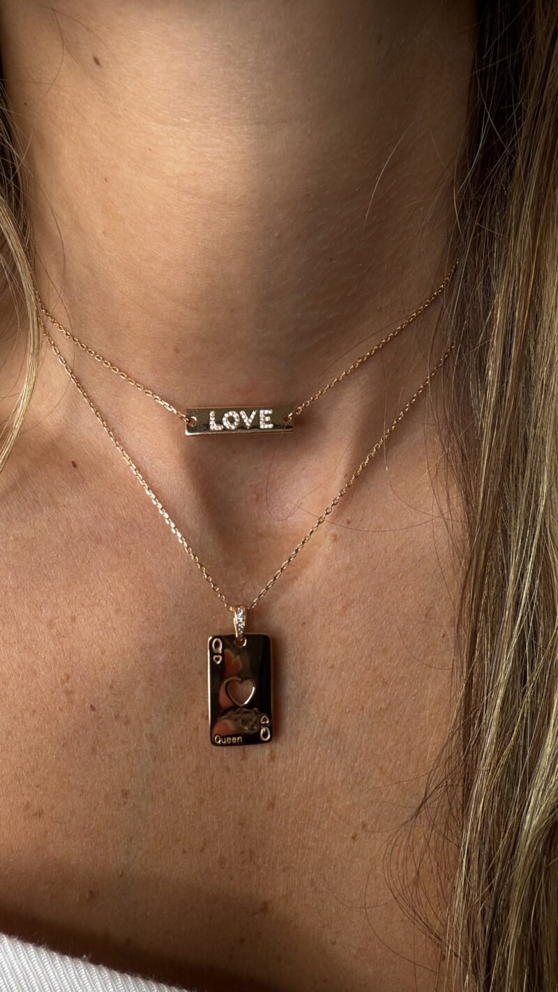 ⁦שרשרת דיסקית LOVE⁩ – תמונה ⁦4⁩