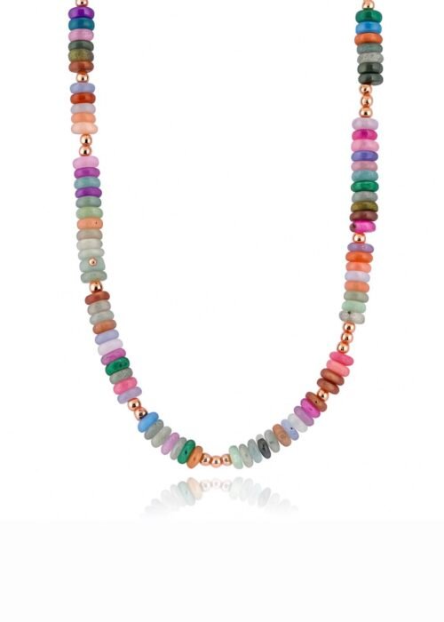 שרשרת חרוזים דיסקית צבעוניים