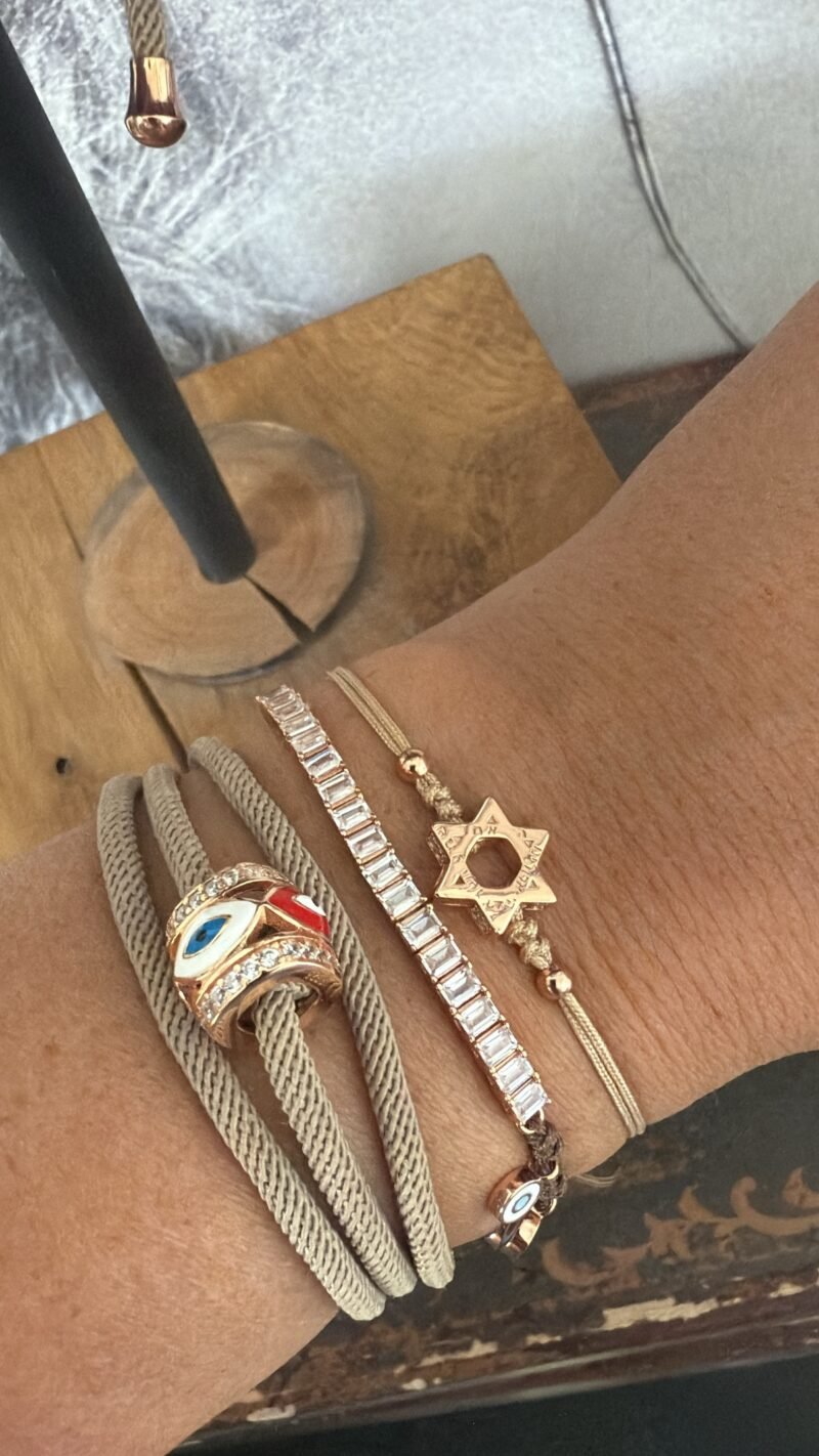 ⁦צמיד חוט בשילוב מגן דוד שמע ישראל⁩ – תמונה ⁦11⁩