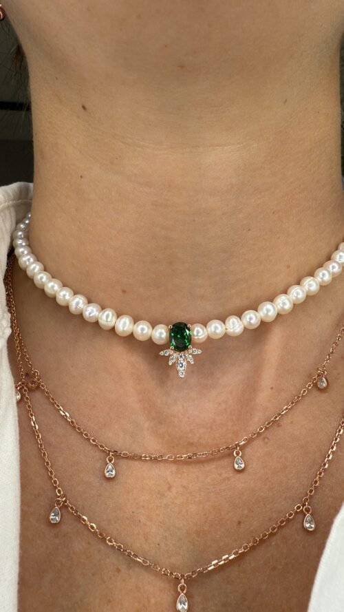 Alternative view of שרשרת פנינים קייט אמרלד