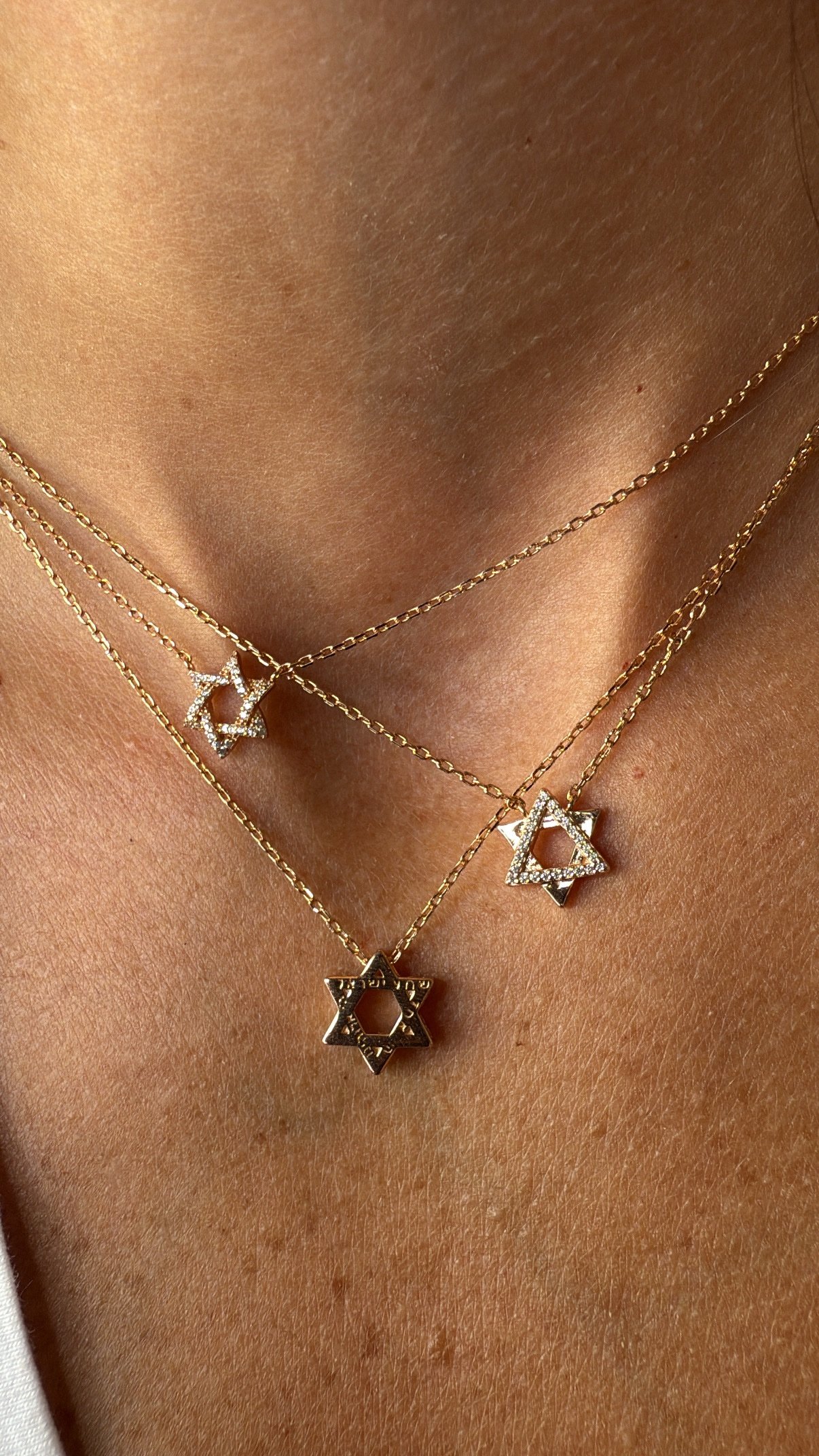 שרשרת מגן דוד משובץ – תמונה 3