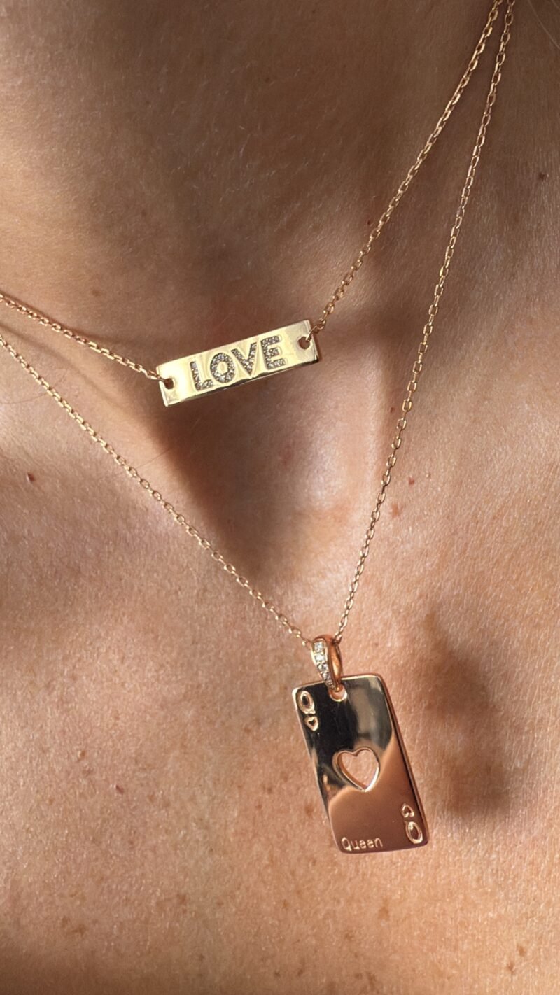 ⁦שרשרת דיסקית LOVE⁩ – תמונה ⁦3⁩