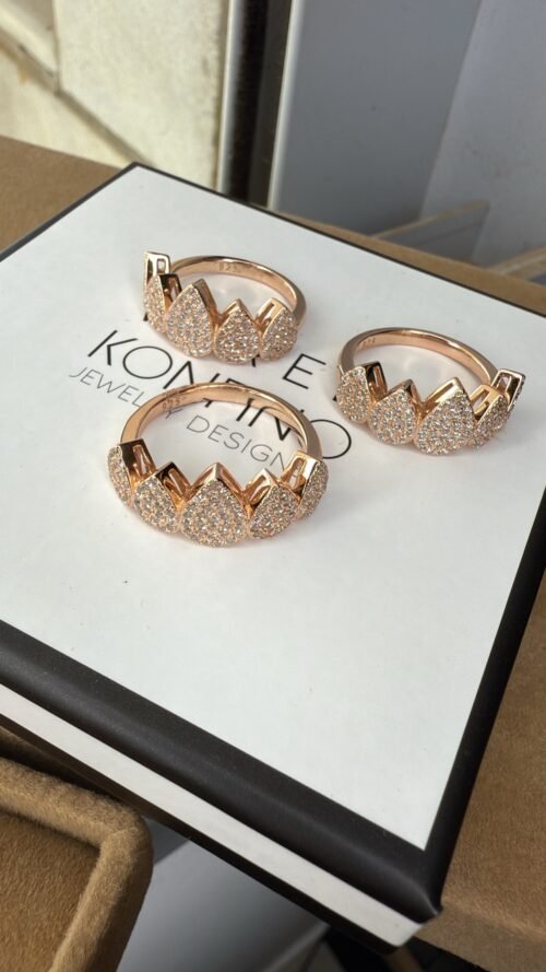 Alternative view of טבעת טיפות משובצת