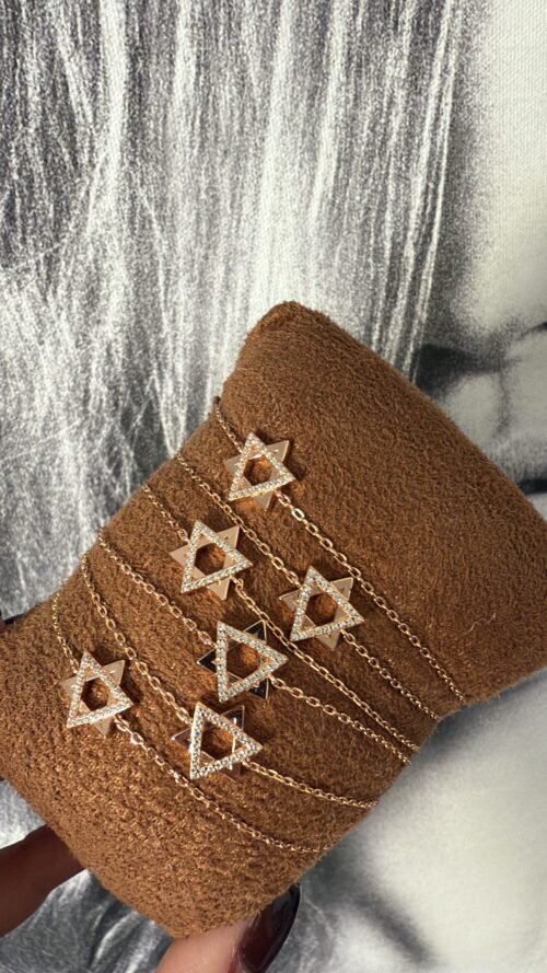 Alternative view of צמיד מגן דוד חצי משובץ