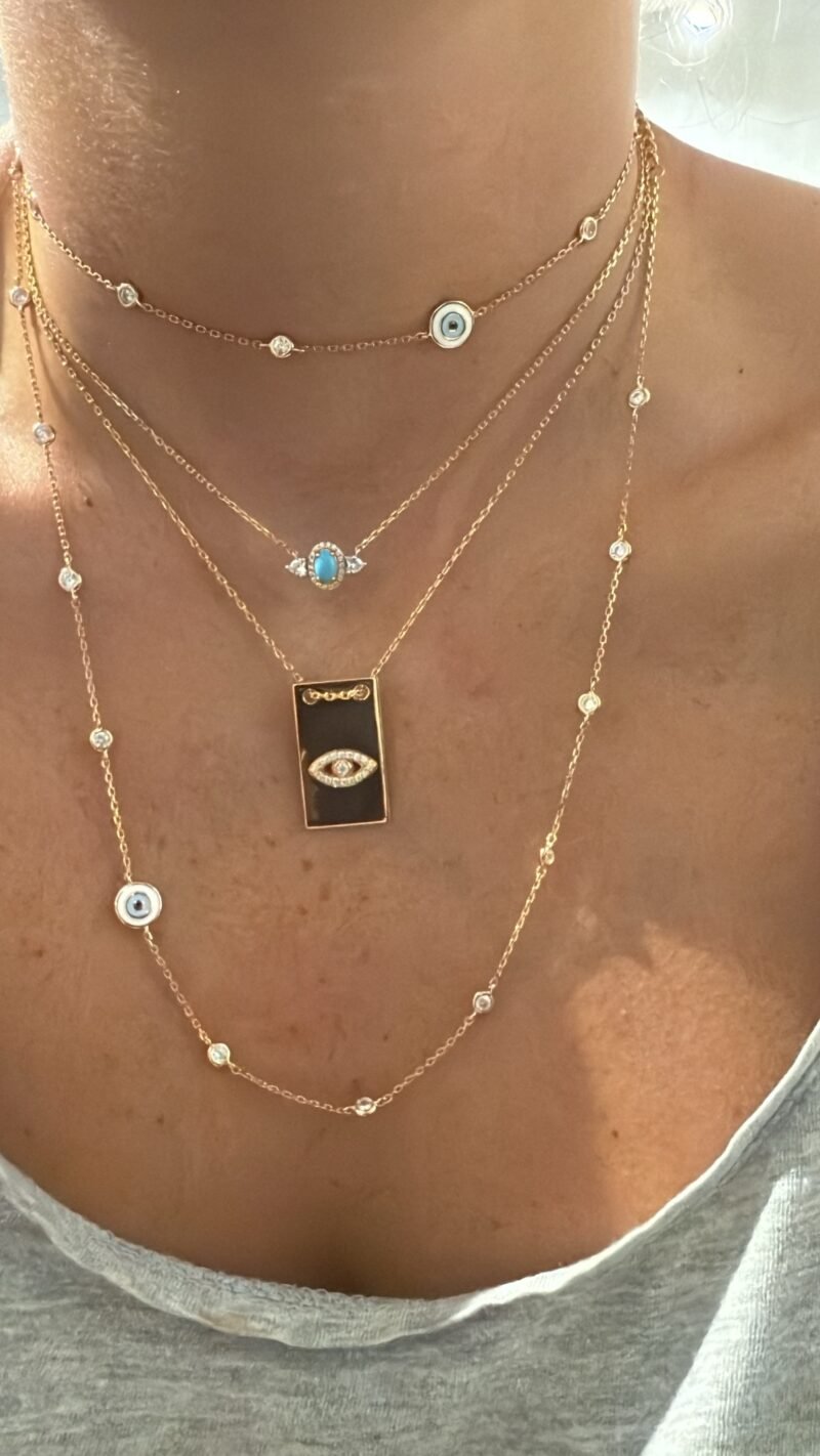 ⁦עין קטנה אובלי טורקיז⁩ – תמונה ⁦2⁩
