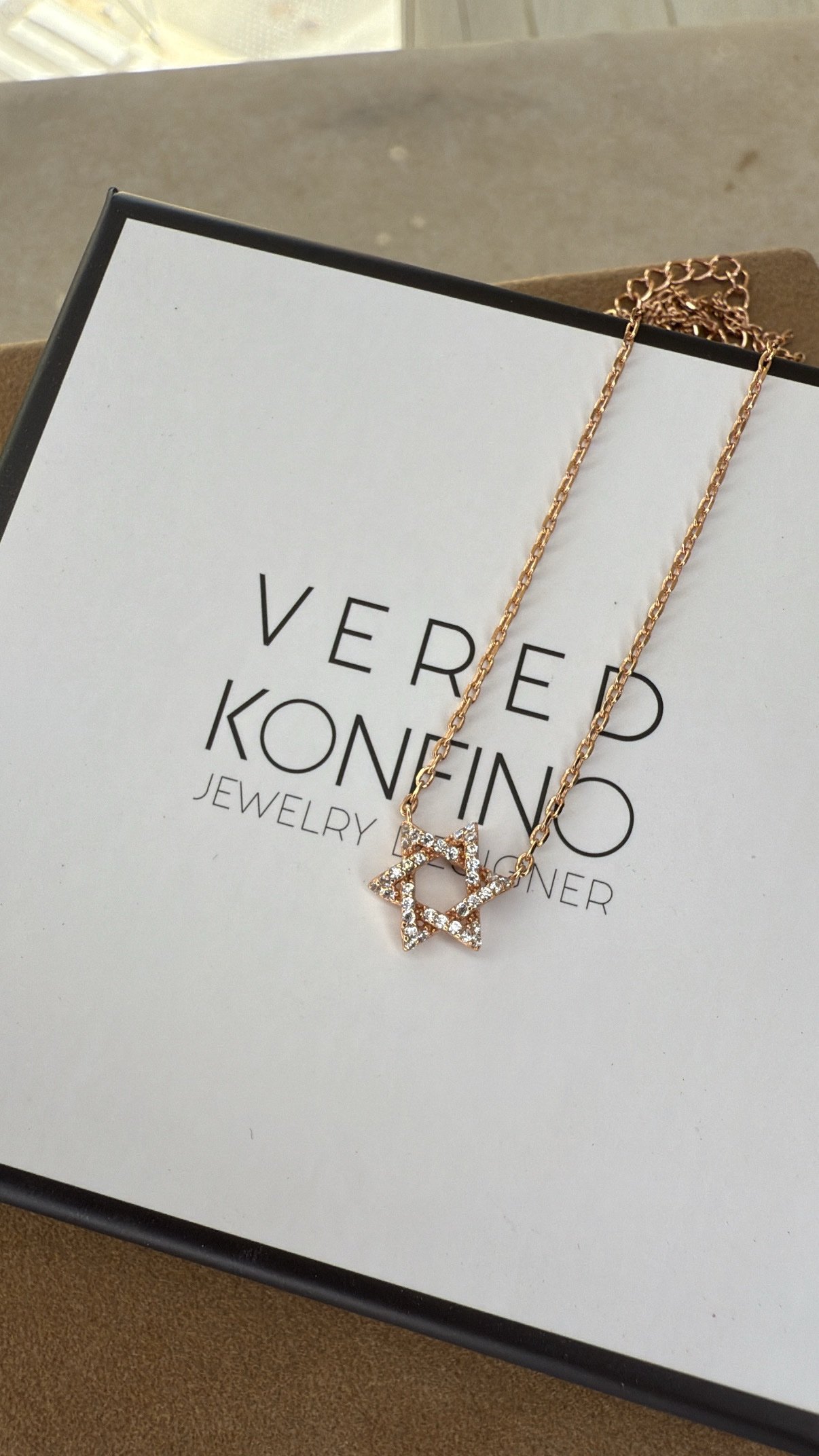 שרשרת מגן דוד משובץ – תמונה 5