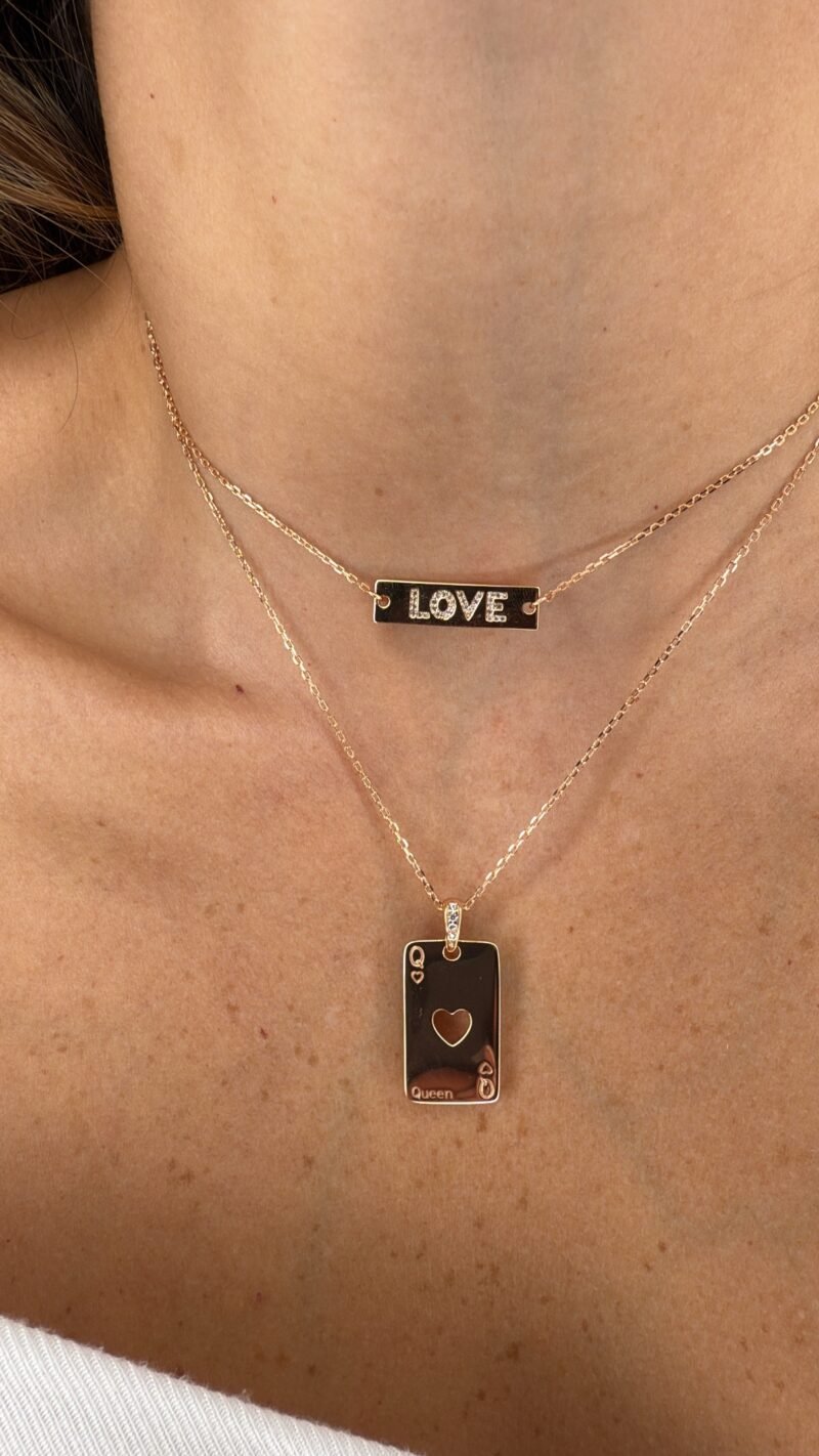 ⁦שרשרת דיסקית LOVE⁩ – תמונה ⁦2⁩