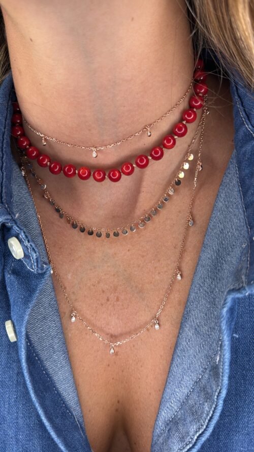 Alternative view of שרשרת חרוזים גדולים בורדו