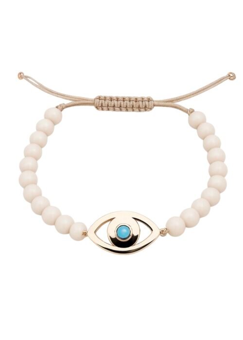 צמיד חרוזים ניוד עם עין טורקיז