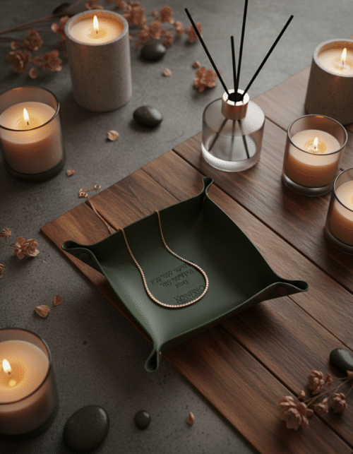 מגש עור יוקרתי לתכשיטים