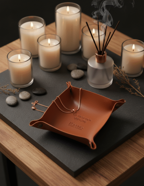 מגש עור יוקרתי לתכשיטים