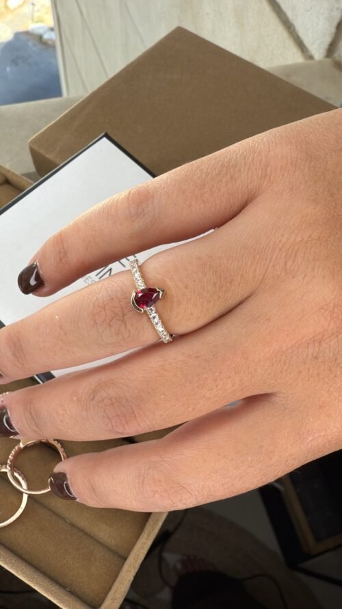 Alternative view of טבעת טיפה רובי