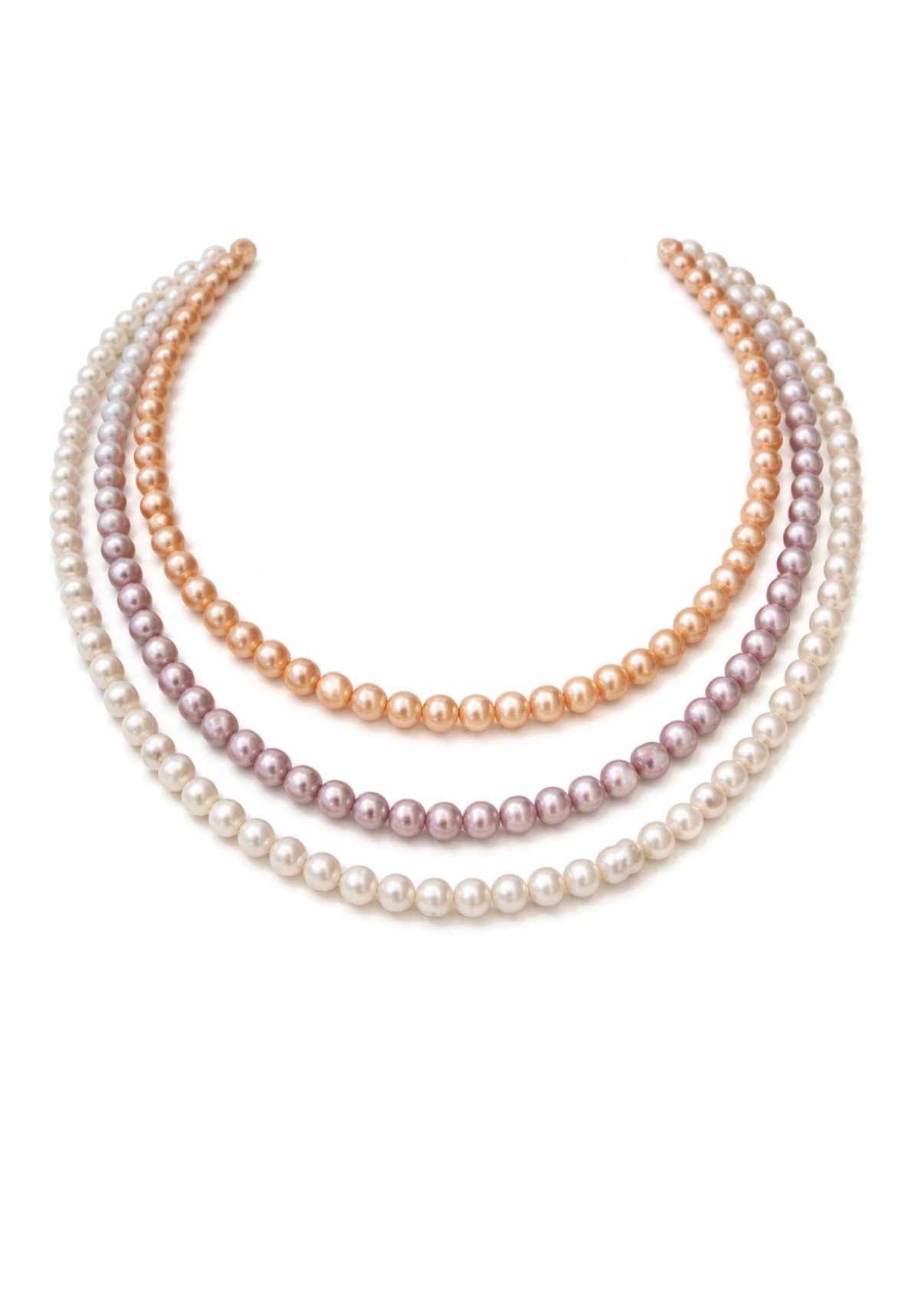 סט שרשראות פנינים בשלוש גוונים – תמונה 4